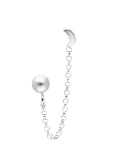 Pendiente de plata doble bola de plata y luna 266_018953-1-1