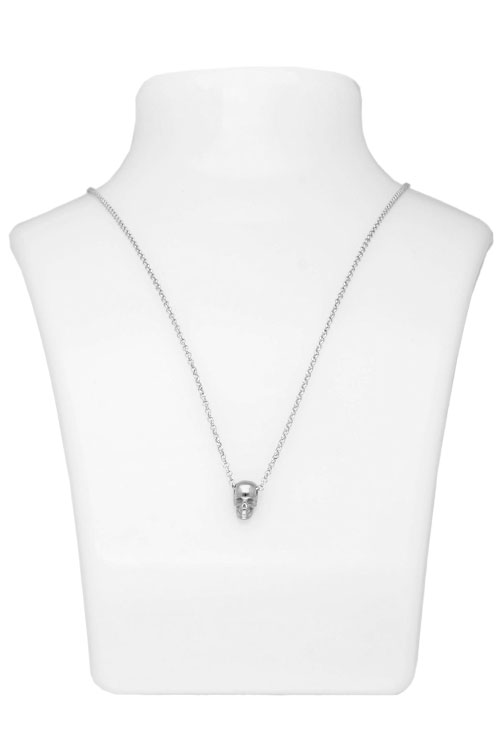 Gargantilla de plata con motivo calavera eslabón rolo 266_028863-1-1 Gargantilla de plata con motivo calavera eslabón rolo 266_028863-1-1 busto