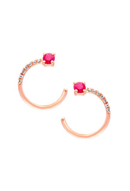 Pendientes oro rosa con diamantes y rubíes 289_60317370PFR