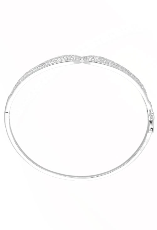 Pulsera de plata rígida con motivo cuajado de circonitas 291_PU62458 Pulsera de plata rígida con motivo cuajado de circonitas 291_PU62458 lado