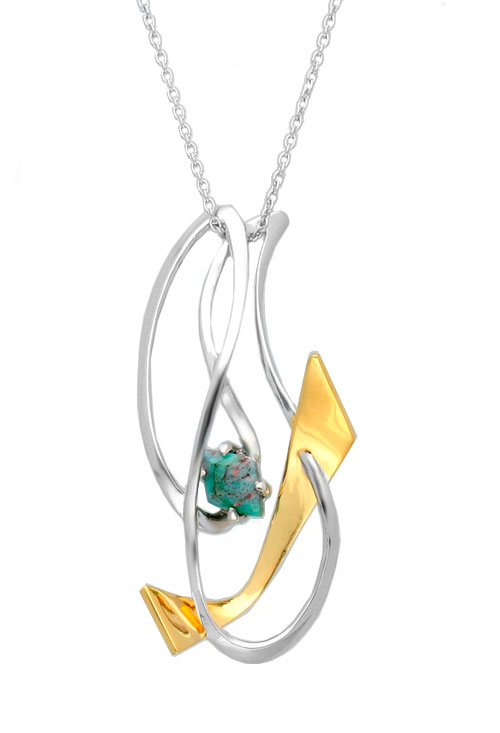 Gargantilla de plata colgante con amazonita 313_60814