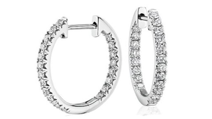 Pendientes tipo arracada diamante