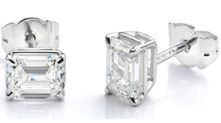 Pendientes tipo broquel diamante