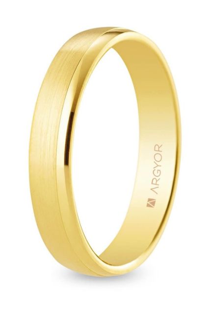 Alianza oro amarillo terminación mixta 4 mm. 5140545