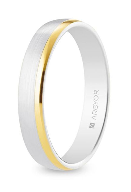 Alianza oro bicolor 4 mm.