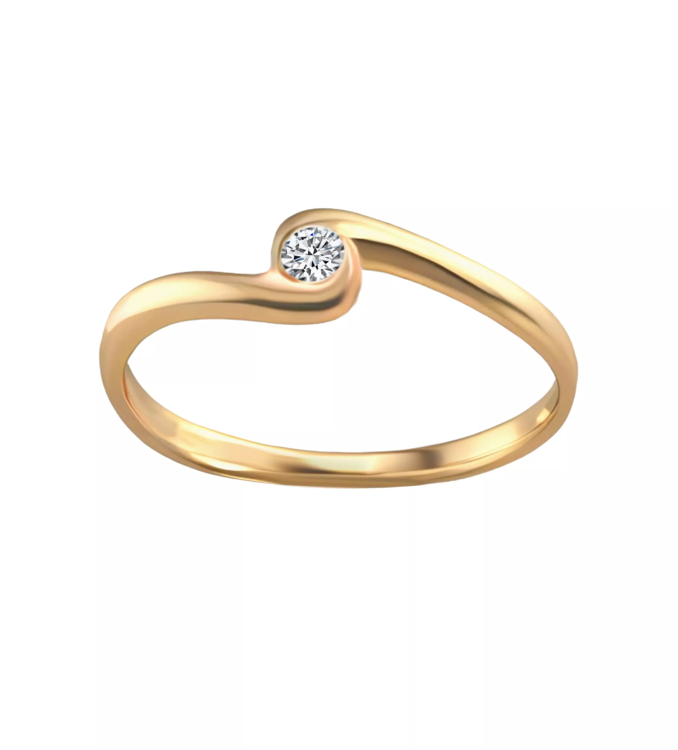 Anillo de compromiso oro amarillo 18K y diamante 289_03400081SFA