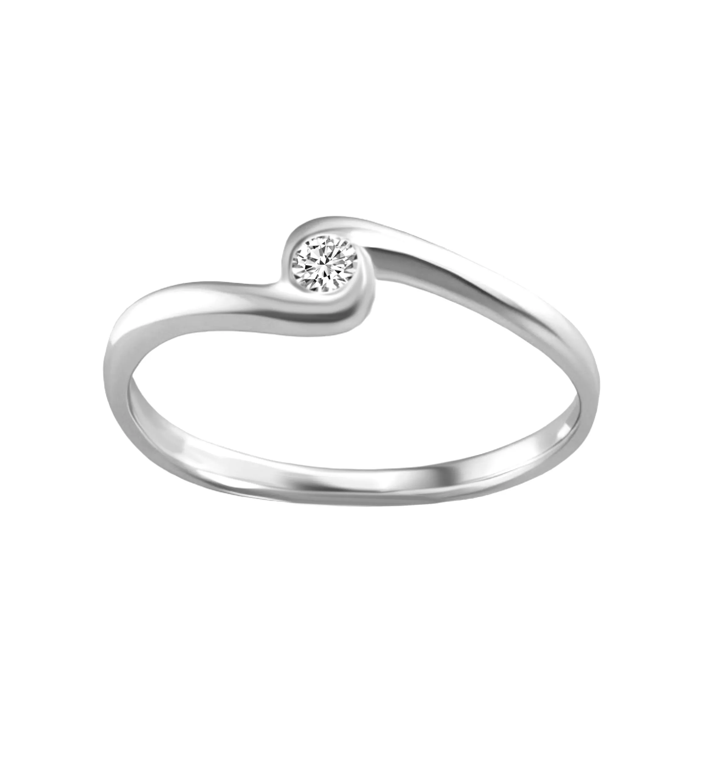 Anillo de compromiso oro blanco 18K y diamante tu y yo 289_03400081SFB