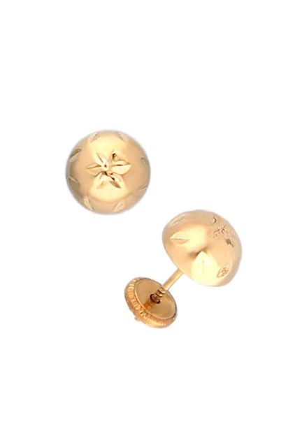 Pendientes en oro amarillo para niña 18k 019_1043-7 lateral