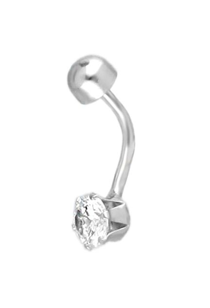 Piercing oro 9 ktes y circonita para ombligo 019_9K4-3446-B