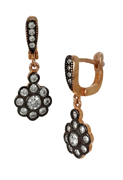 Pendiente largo de plata tipo art decó 295_PPBR34829 Pendiente largo de plata tipo art decó 295_PPBR34829 foto 2