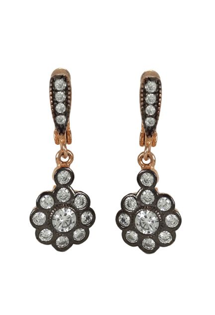 pendientes plata chapada en oro rosa y rodio negro 295_PPBR34828