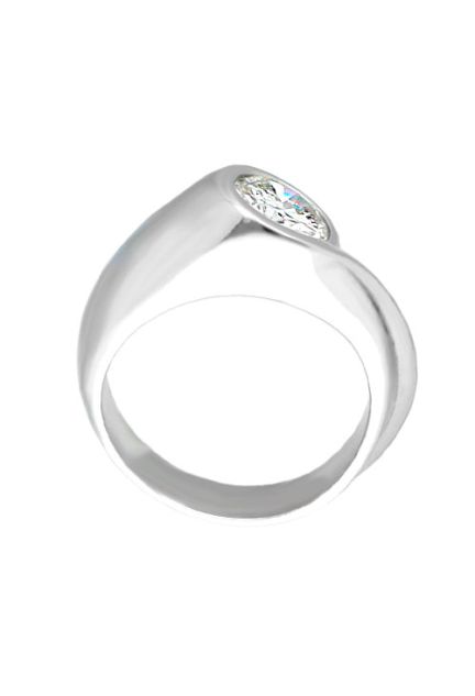 anillo compromiso solitario diamante de 1,32 quilates vista cenital 01 para web el rubi joyeros