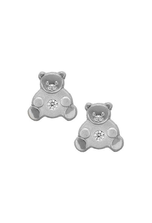 pendientes oro blanco forma oso oro 18 ktes 234_1906