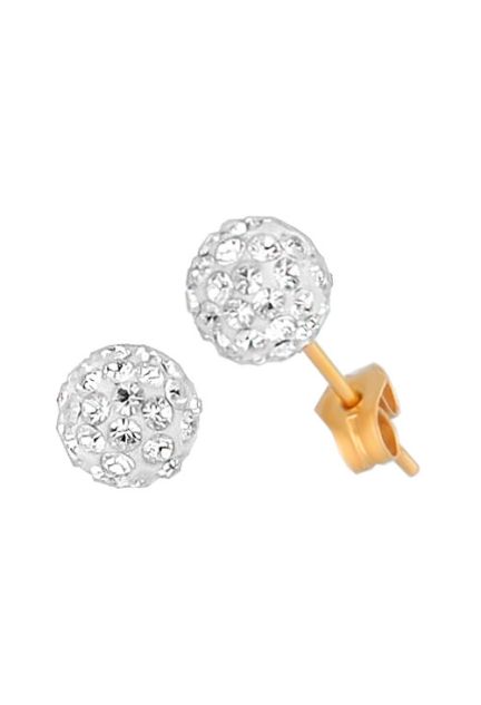 pendientes oro resina y cristal checo fotografia lateral para joyeria web el rubi joyeros