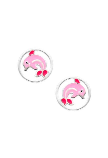 Pendientes plata ley para niña delfines 240_PPL-DELF-R
