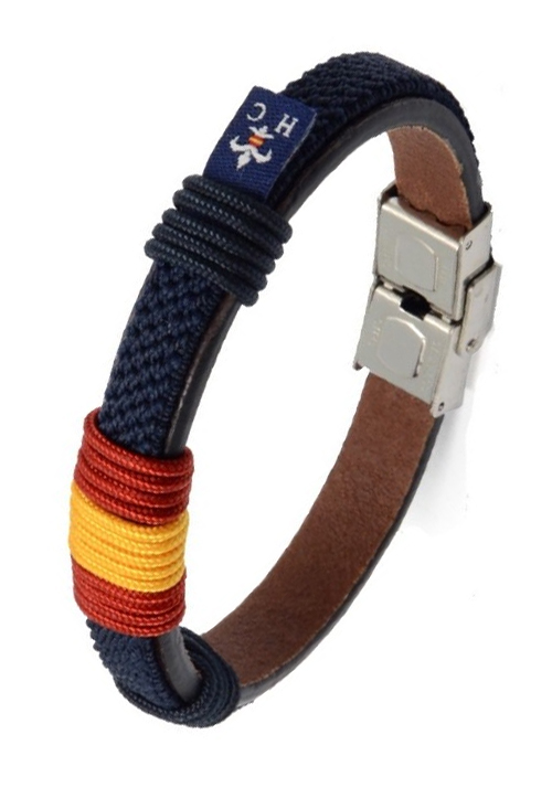 Pulsera bandera de España textil y piel PHF-121-1A-2CA Pulsera bandera de España textil y piel PHF-121-1A-2CA