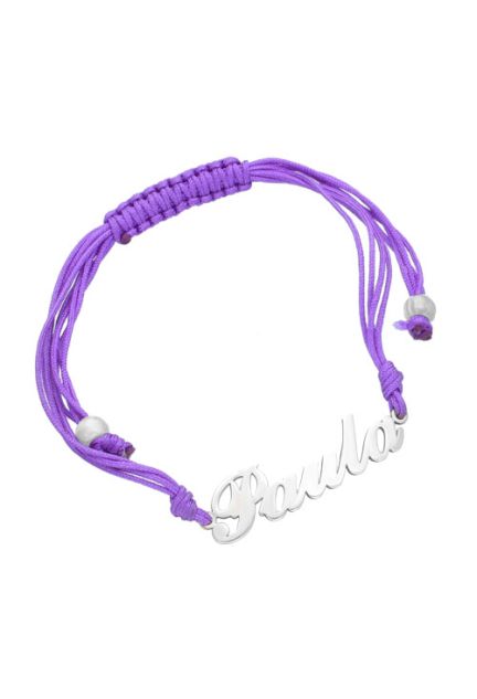 pulsera plata precio outlet cadena rolo nombre de Carmen vista principal