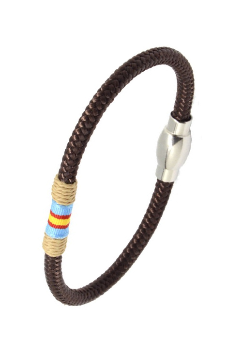 Pulsera España en marrón e hilo beige 116-1I-1BU Pulsera España en marrón e hilo beige 116-1I-1BU