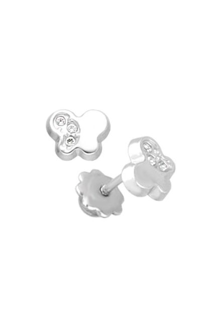 Pendientes para bebé en oro mariposa con circonitas 234_2914-B 2