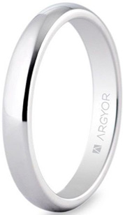 Alianza de platino sin diamante 2