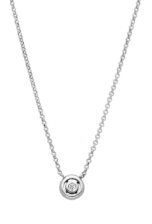 gargantilla plata y diamante Grand Lumineux, plata con diamante 2 mm. vista principal