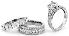 Alianzas de boda de oro blanco oro blanco alianzas