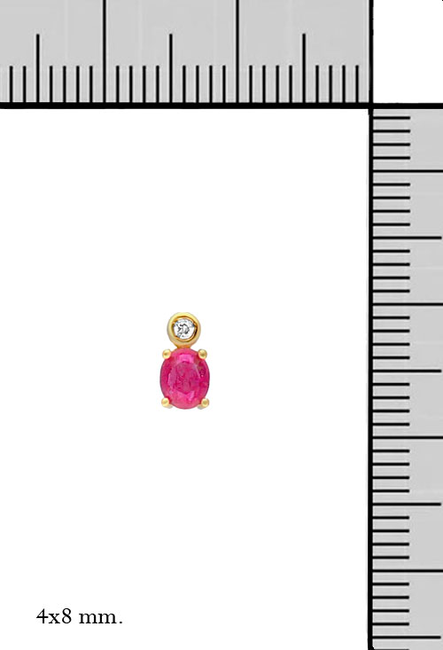 Pendientes plata chapada rubíes finos y diamante pendientes plata chapada rubi y diamante foto con medidas marca mont petit diamand