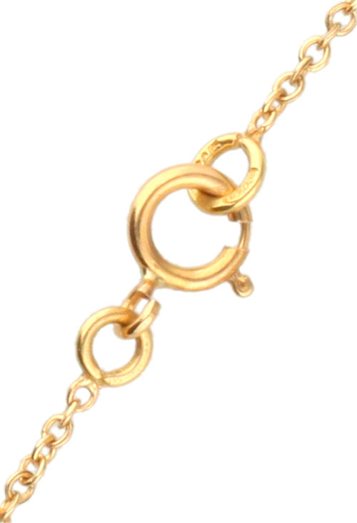 Gargantilla oro amarillo 18k motivo flor centro resina con circonitas gargantilla oro amarillo 18 kilates cadena forzada eslabones forzados motivo floral centro circonitas fotografia para web el rubi joyeros toma detalle cierre