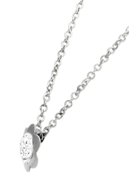 gargantilla oro blanco 18 kilates fotografia toma de lado