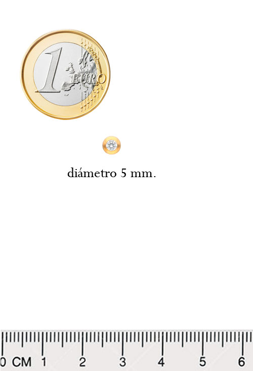 Pendientes oro 18k con circonita tipo chatón pendiente oro amarillo 18 kilates chaton con circonita forma circular vista comparada