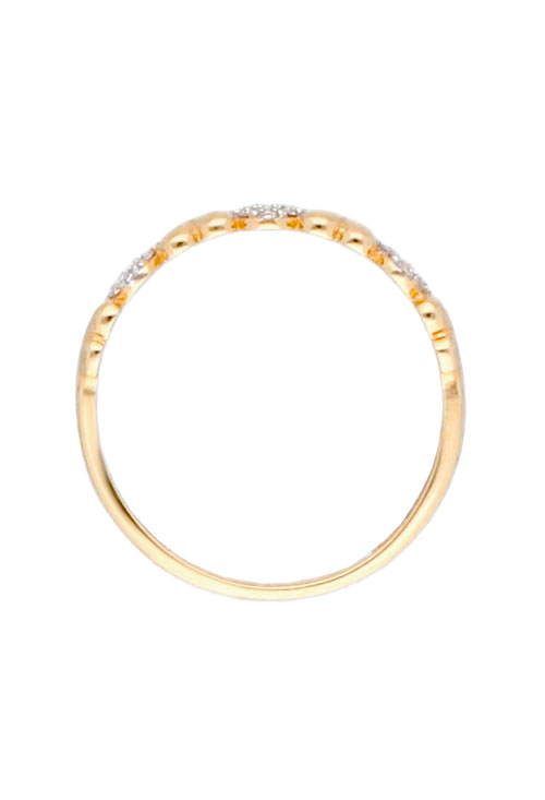 anillo corazones oro amarillo y blanco 18 kilates foto cenital para parrilla web el rubi joyeros