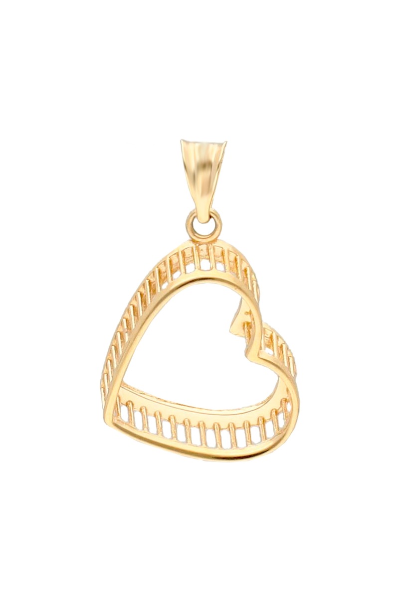 Colgante oro amarillo 18 ktes modelo corazón con rejas 314_5277