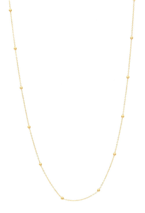 Cadena forzada entrepiezas bolas de 2mm. gargantilla cadena forzada con entrepiezas bolas de 42 cm de largo fotografia expositor para web joyeria online el rubi joyeros