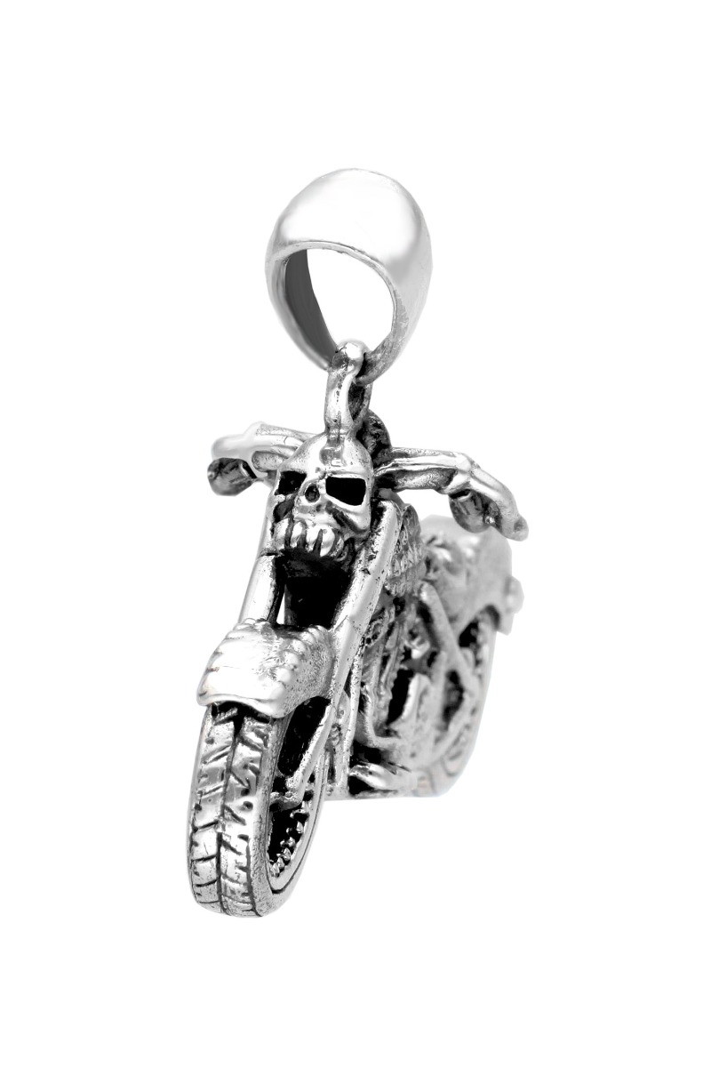 Colgante plata motocicleta del infierno 297_824218 colgante de plata ley maciza motocicleta del infierno toma frontal