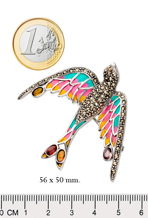 broche plata ley golondrina en el rubi joyeros fotografia medida