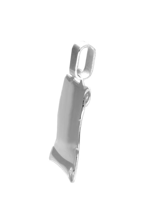 chapa de plata pergamino 19x25 mm. foto para joyeria online el rubi joyeros toma lateral