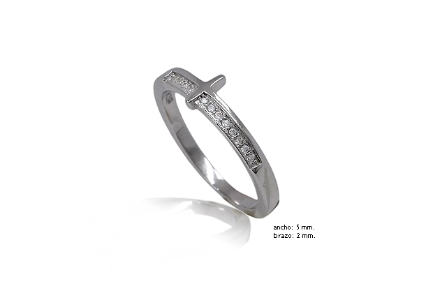 Conjunto plata gargantilla pendientes y sortija motivo cruz 240_JRC-CRUZ conjunto plata de ley motivo cruz latina pendientes sortija y gargantilla foto para web el rubi joyeros toma sortija