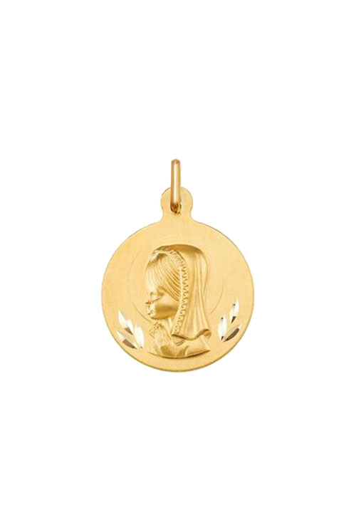 medalla oro 18k virgen niña foto para web el rubi joyeros toma frontal