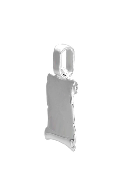 chapa de plata tipo pergamino 17x22 mm fotografia lateral para parrilla joyeria online el rubi joyeros