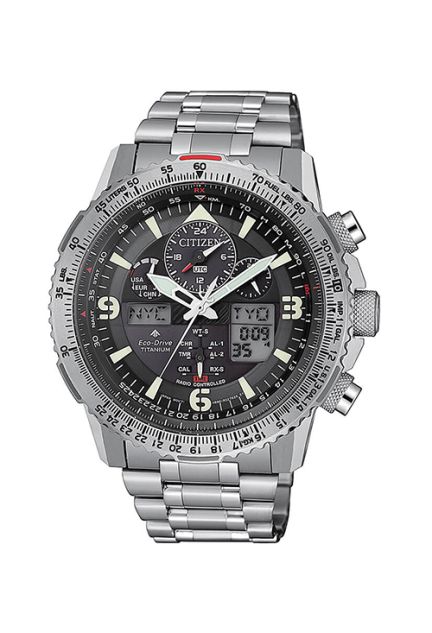 Reloj Citizen Crono Super Pilot Eco-Drive Radio controlado JY8100-80E