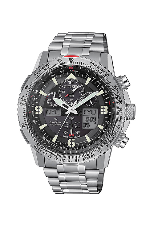Reloj Citizen Crono Super Pilot Eco-Drive Radio controlado JY8100-80E