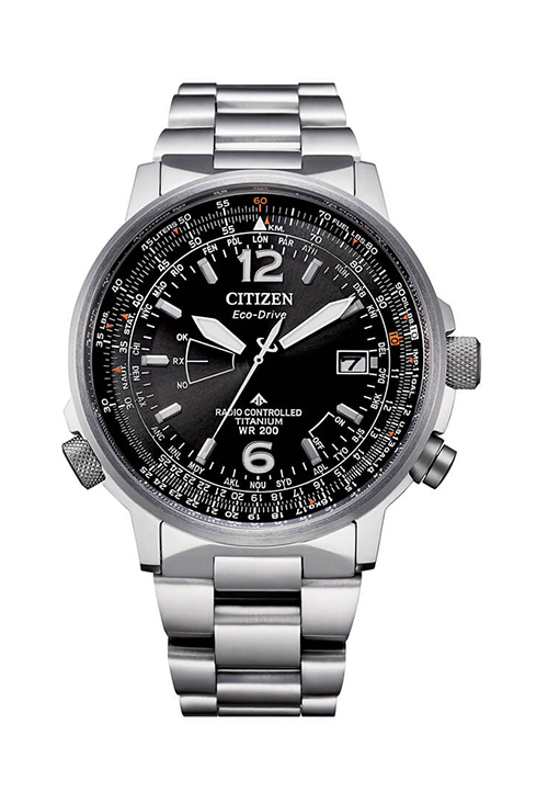 Reloj Citizen Pilot titanio Eco-Drive Radio controlado CB0230-81E