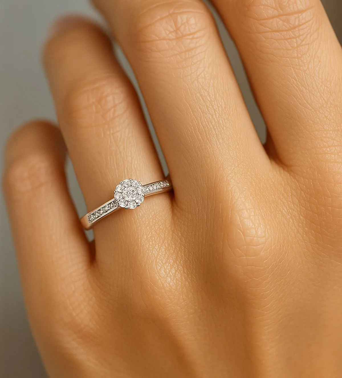 Anillo de compromiso oro blanco y brillantes 243_HTA-AAHPI anillo-de-compromiso-oro-blanco-y-brillantes-243_ hta-aahpi modelo mano