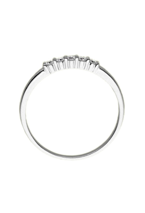 Anillo de compromiso oro blanco y diamantes modelo cintillo 243_EPT-APPRI anillo compromiso media alianza oro blanco 18k y diamantes modelo cintillo foto cenital para la joyeria online el rubi joyeros