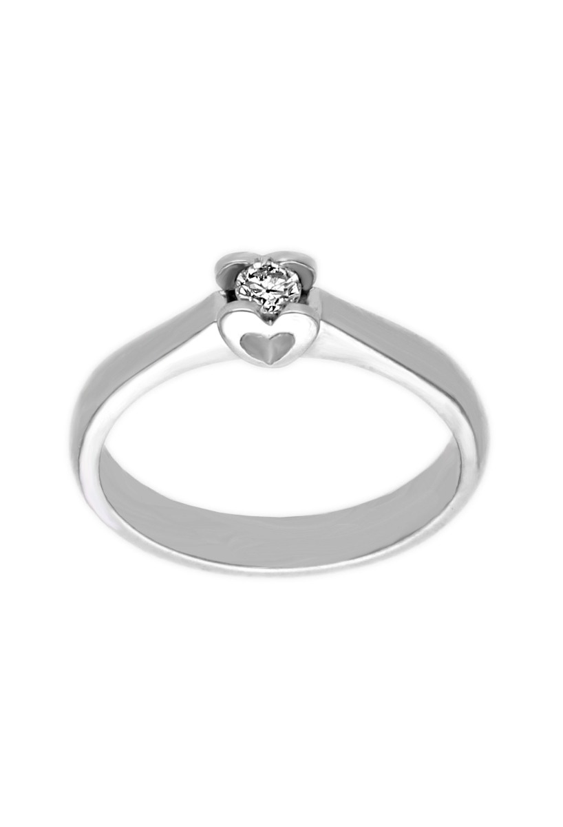 Anillo de compromiso oro blanco 18k con diamante en garra corazón 083_SOLCOR010B anillo de compromiso oro blanco 18 kilates con diamante engastado en garra corazon fotografia principal para parrilla web