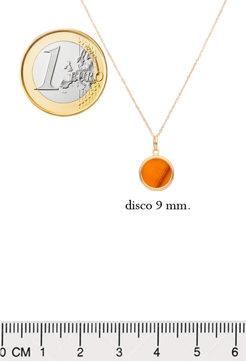 gargantilla oro amarillo 18 ktes y colgante biselado ojo tigre para vender en joyeria online el rubi joyeros foto medida comparada