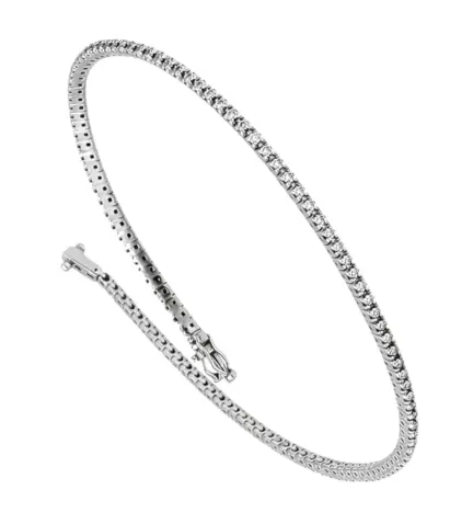 pulsera de oro blanco con brillante tenis o princesa 038 LO 017 22 MY04