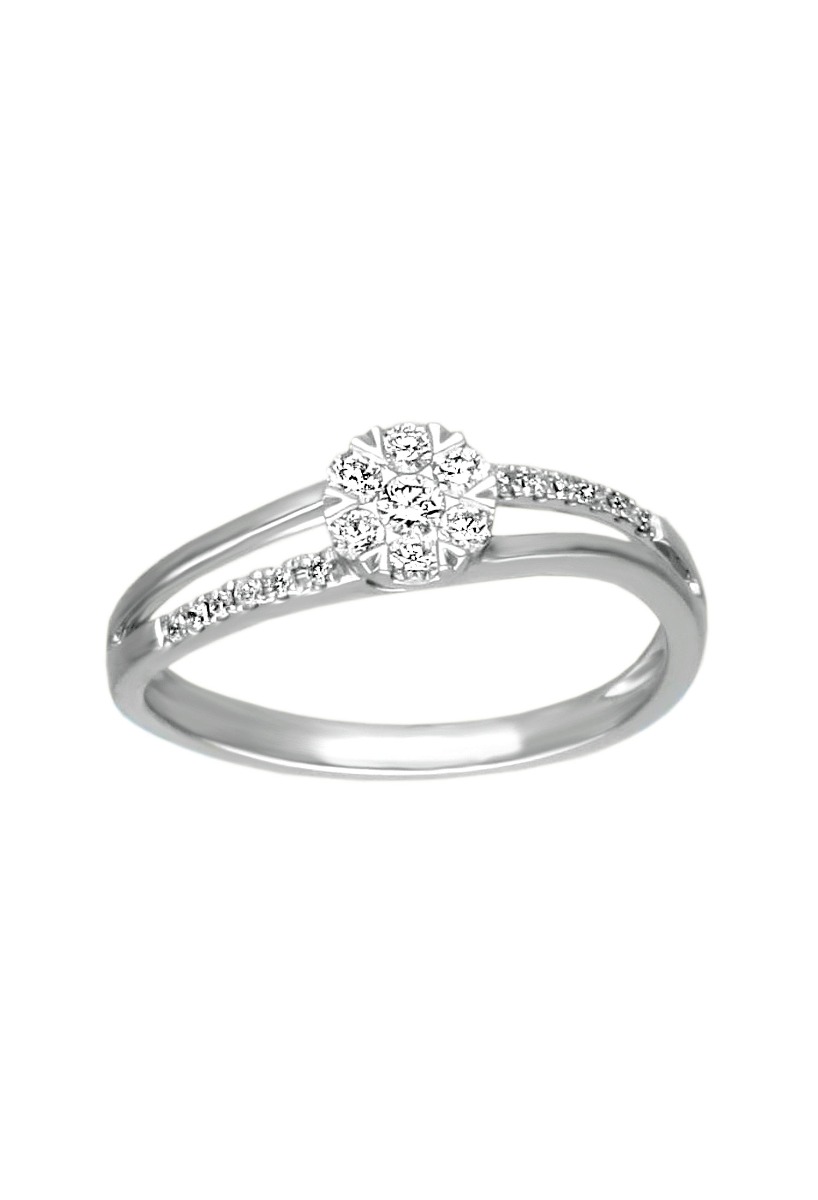 Anillo de compromiso oro blanco con diamantes 243_RLT-APHIP anillo compromiso sortija oro blanco 18 kilates con diamantes orla en brazo doble foto para web el rubi joyeros toma principal