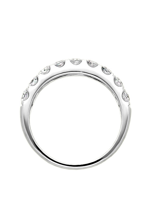 Anillo compromiso oro blanco con diamantes media alianza 9b 243_RLT-APHIT anillo compromiso oro blanco 18 kilates con 9 diamantes talla brillante que pesan 1,08 quilates fotografia para mostrar en la web de el rubi joyeros toma desde arriba