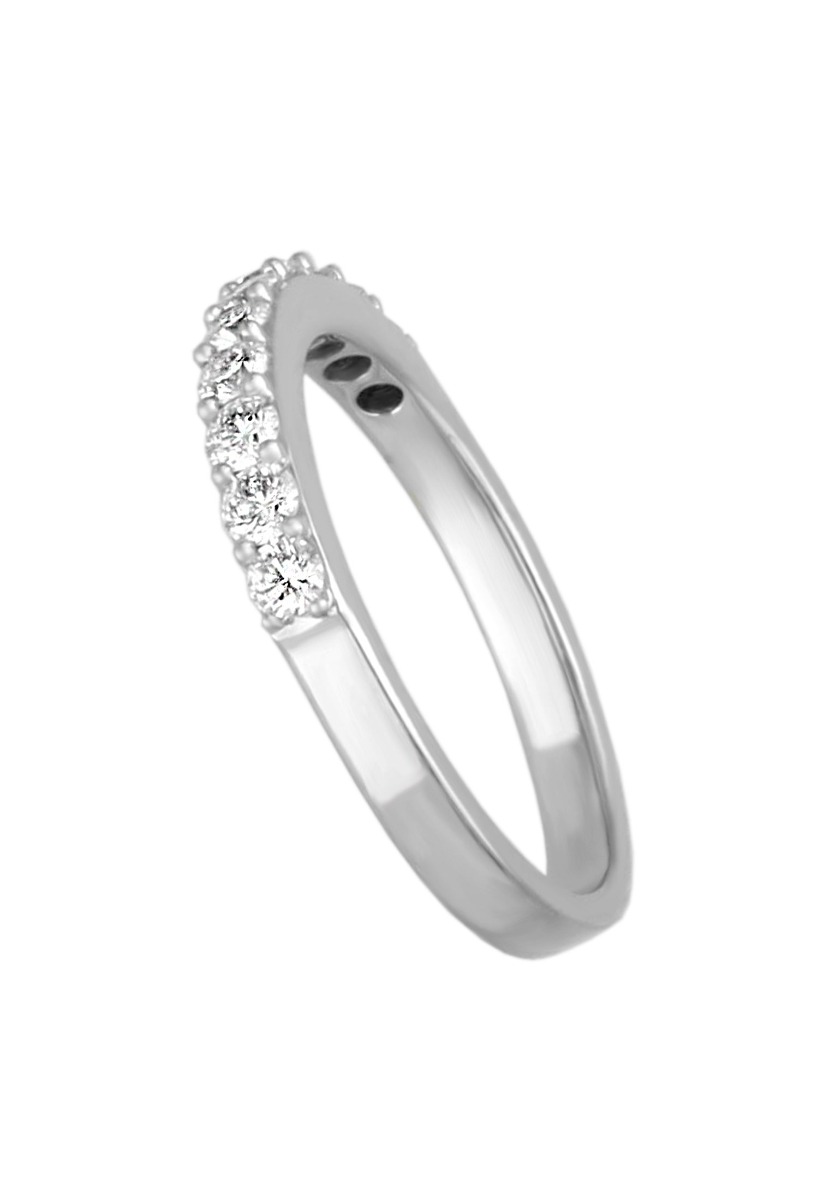 Anillo compromiso oro blanco con diamantes media alianza 243_SPH-AAAAS anillo compromiso media alianza oro blanco con 14 diamantes foto lateral